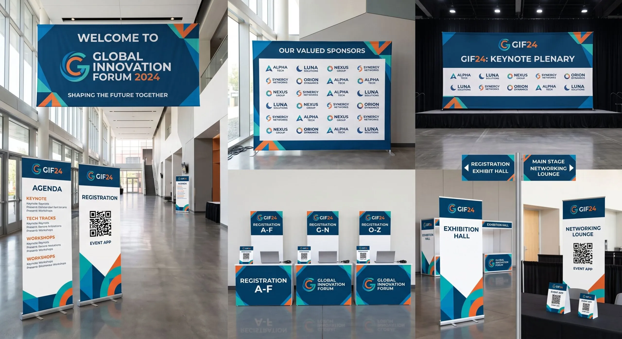 multiple signage for events