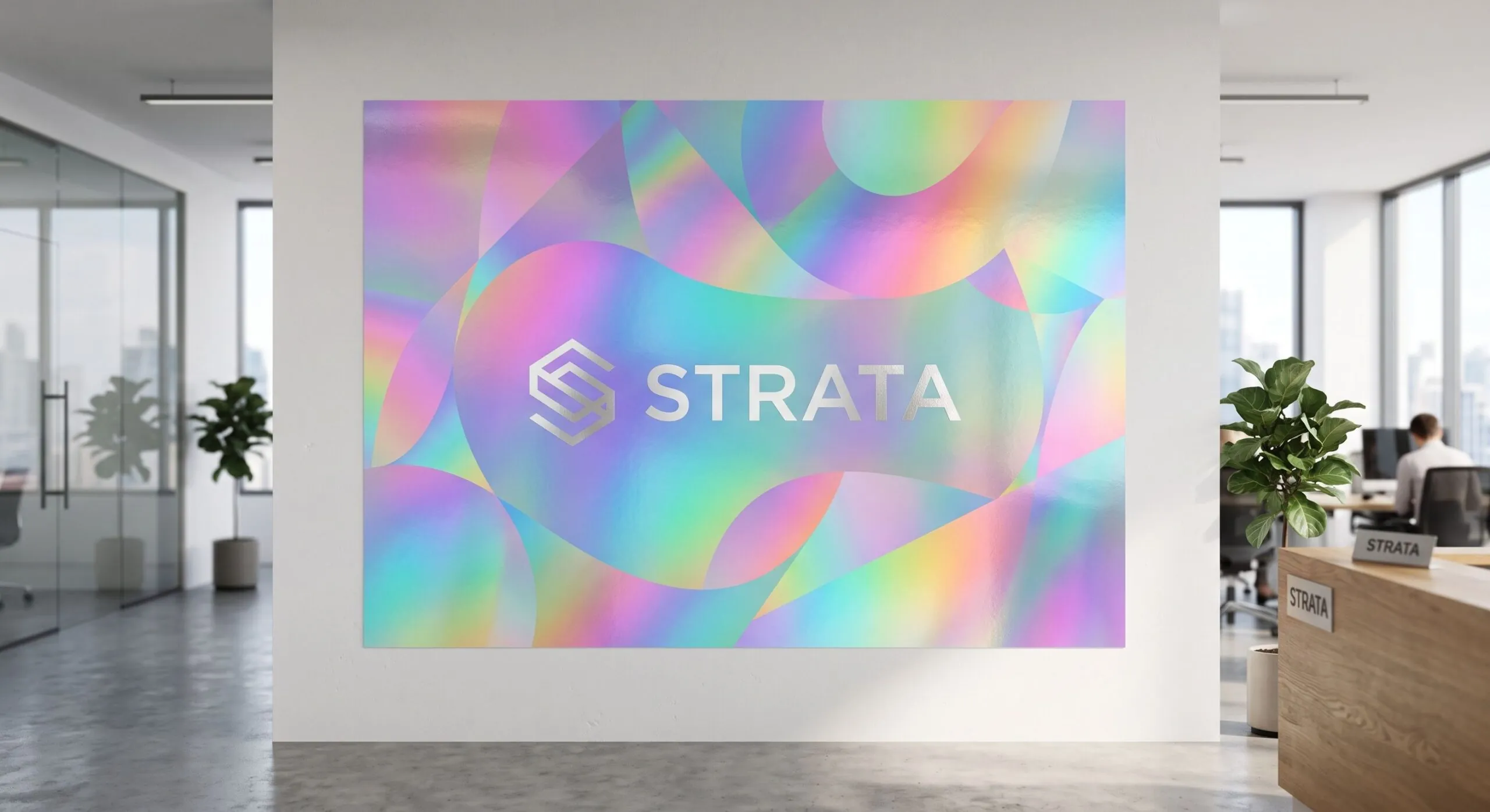 rainbow iridescent decal
