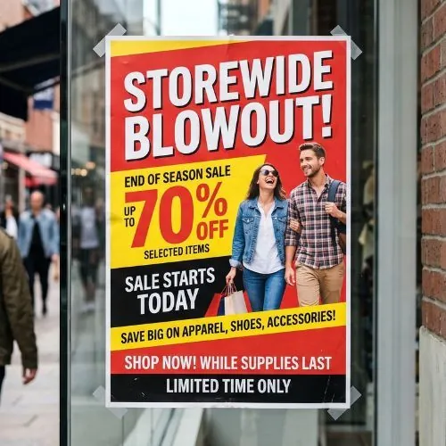 retail paper posters