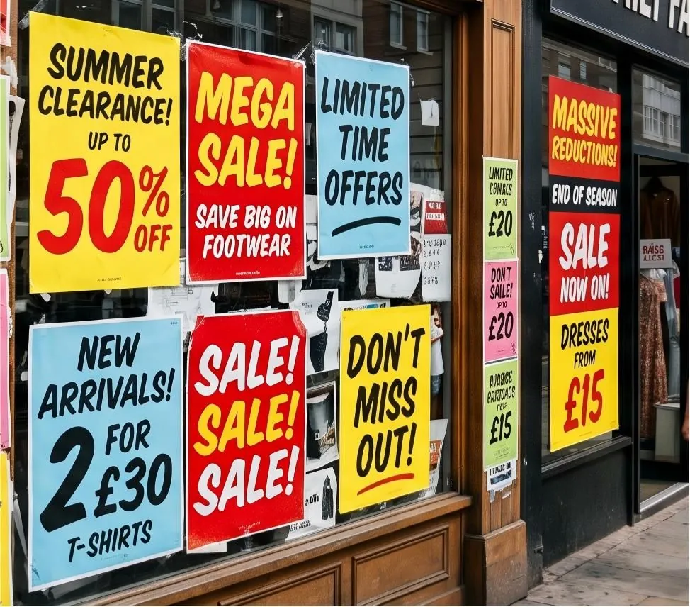 retail promotional posters