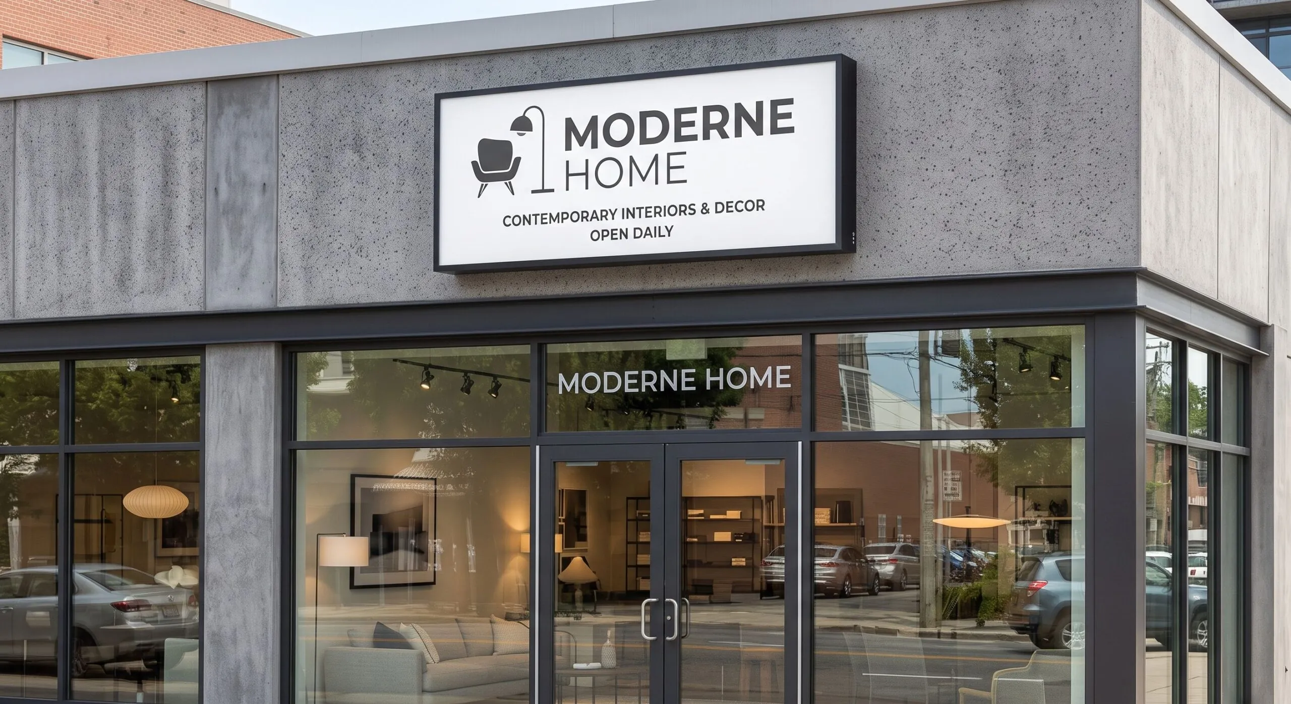 single side light box sign