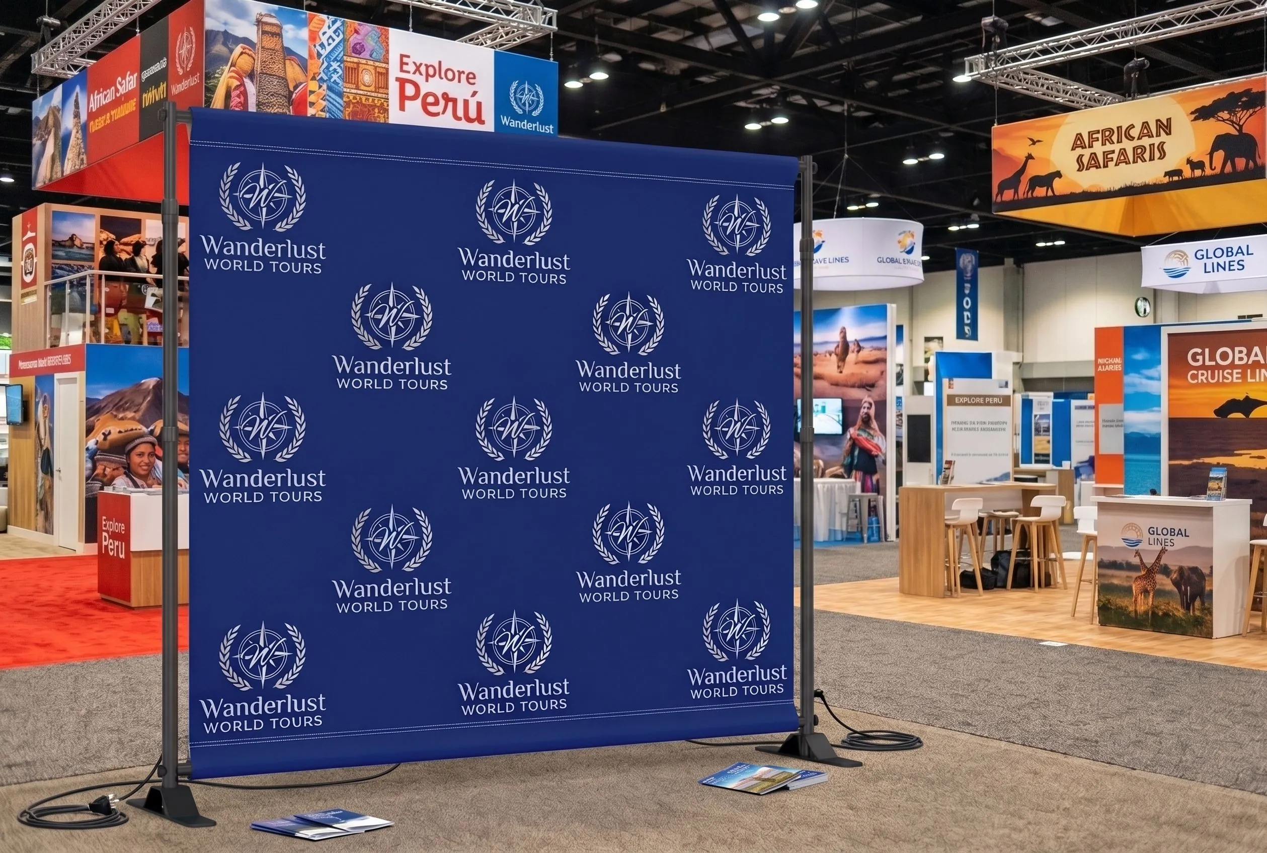 tensioned backdrop displays