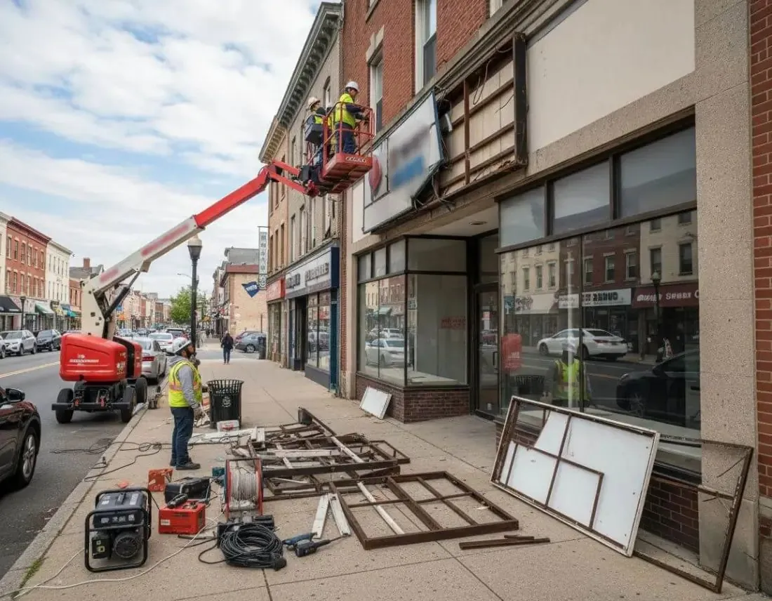 Old sign removal is easy to forget in a quote