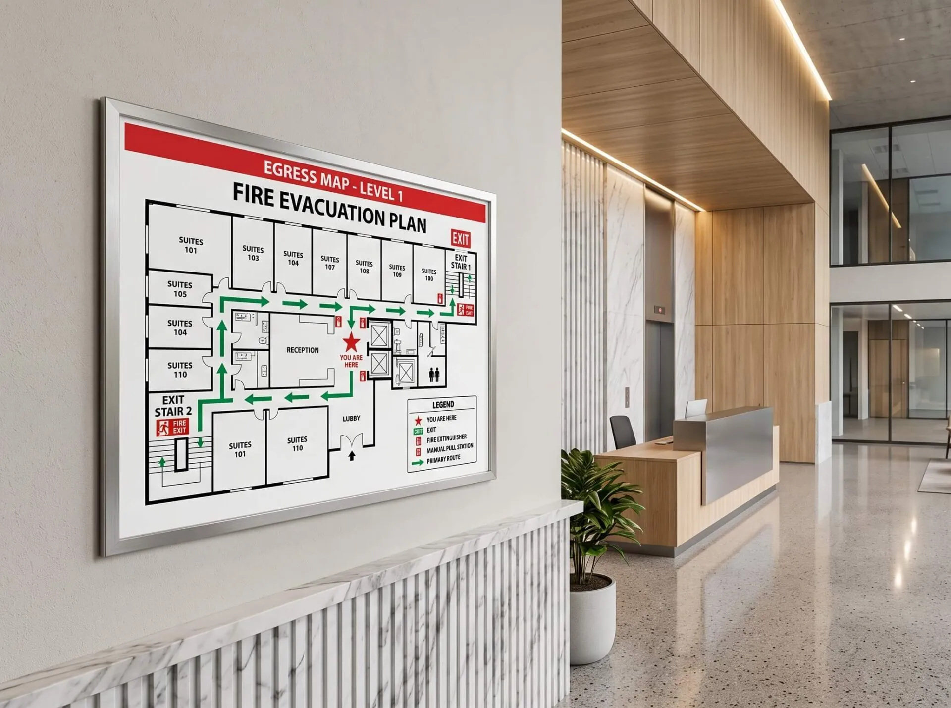 egress map for floor