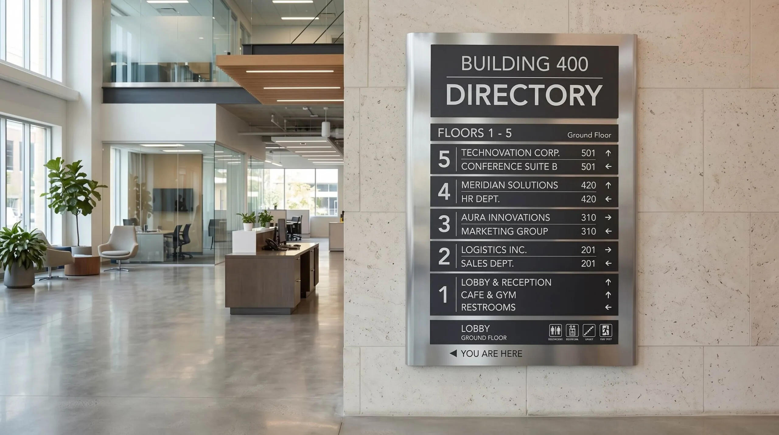 fixed directory signage