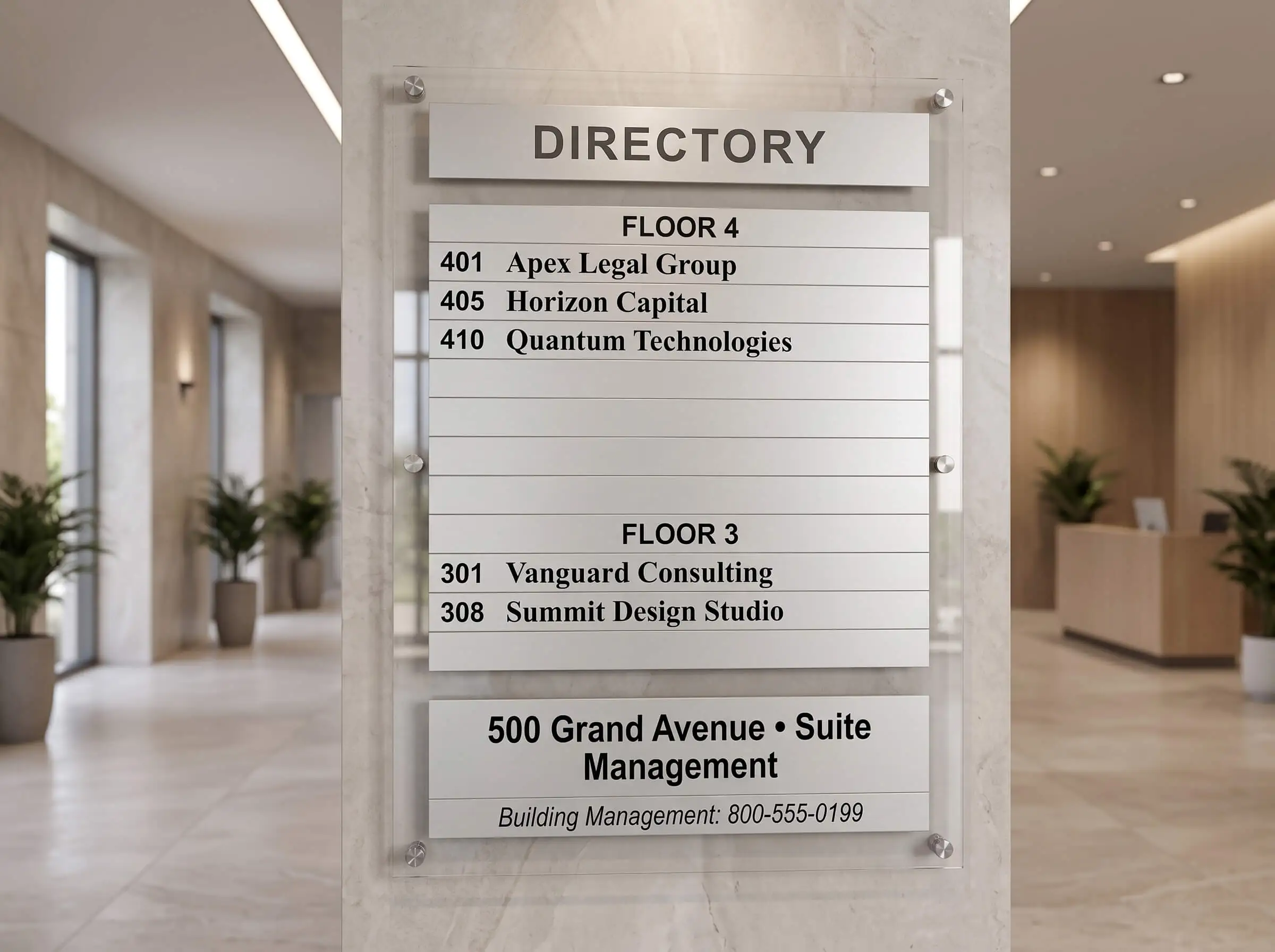 office directory signage