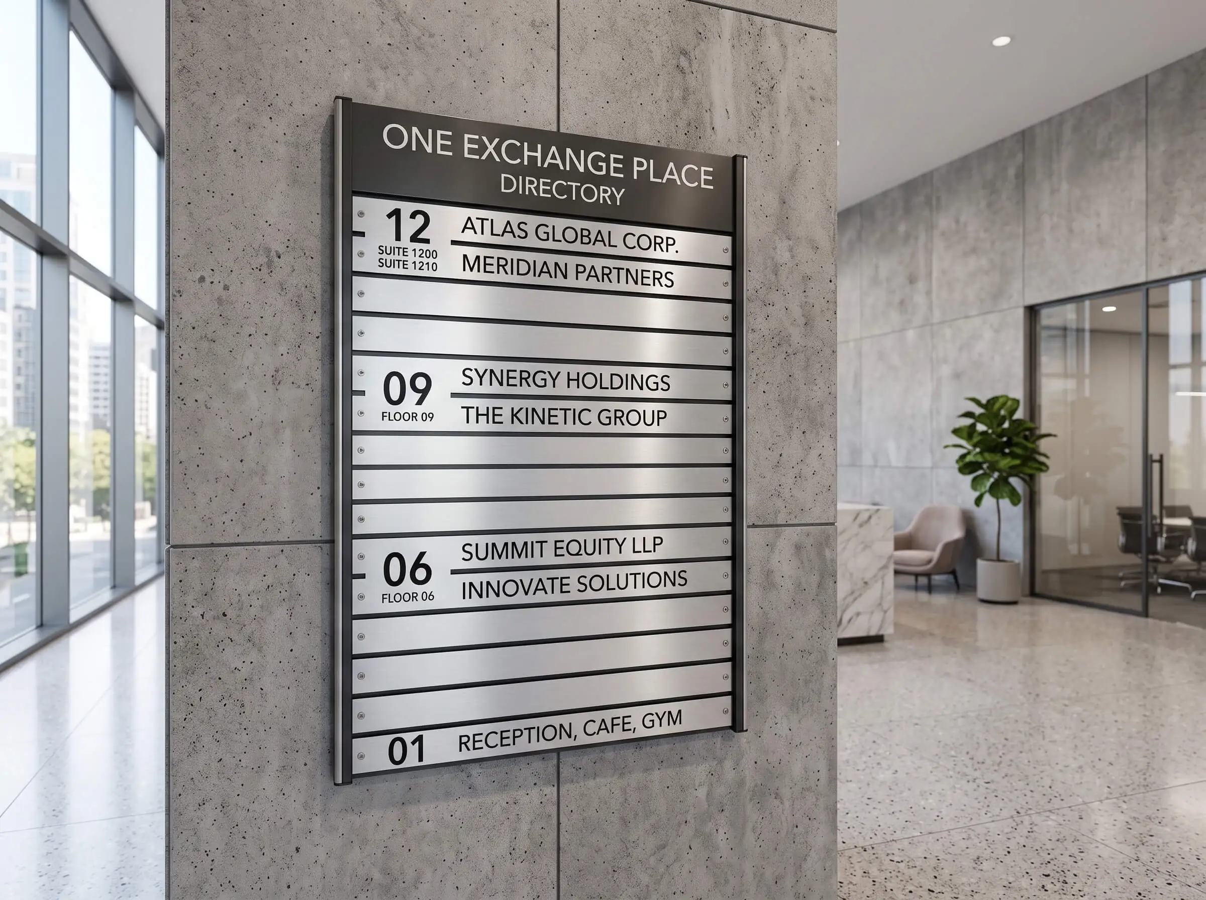 replaceable directory signage